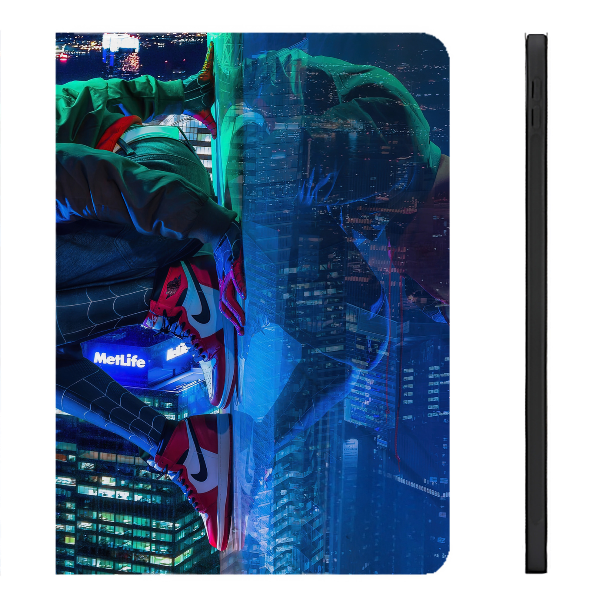 （画像用） Spider Man スパイダーマン IPadケース ペンホルダー付き ブックスタイルデザイン